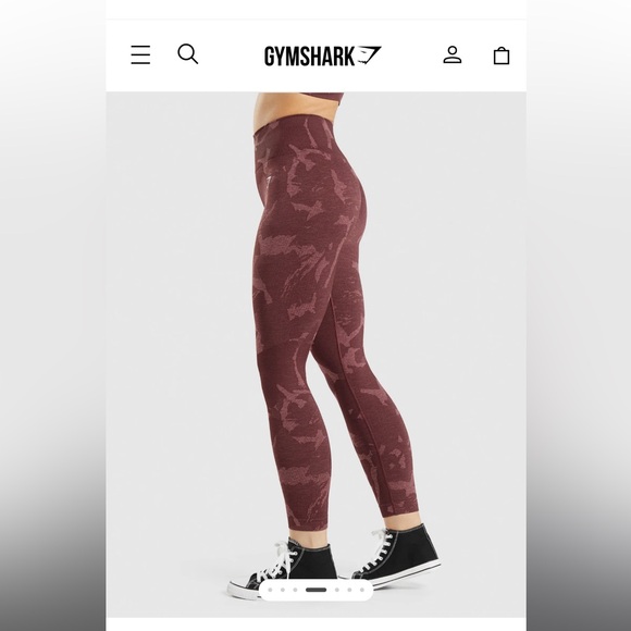 Gymshark Adapt Camo cherry brown scrunched butt leggings size Small - Picture 6 of 8